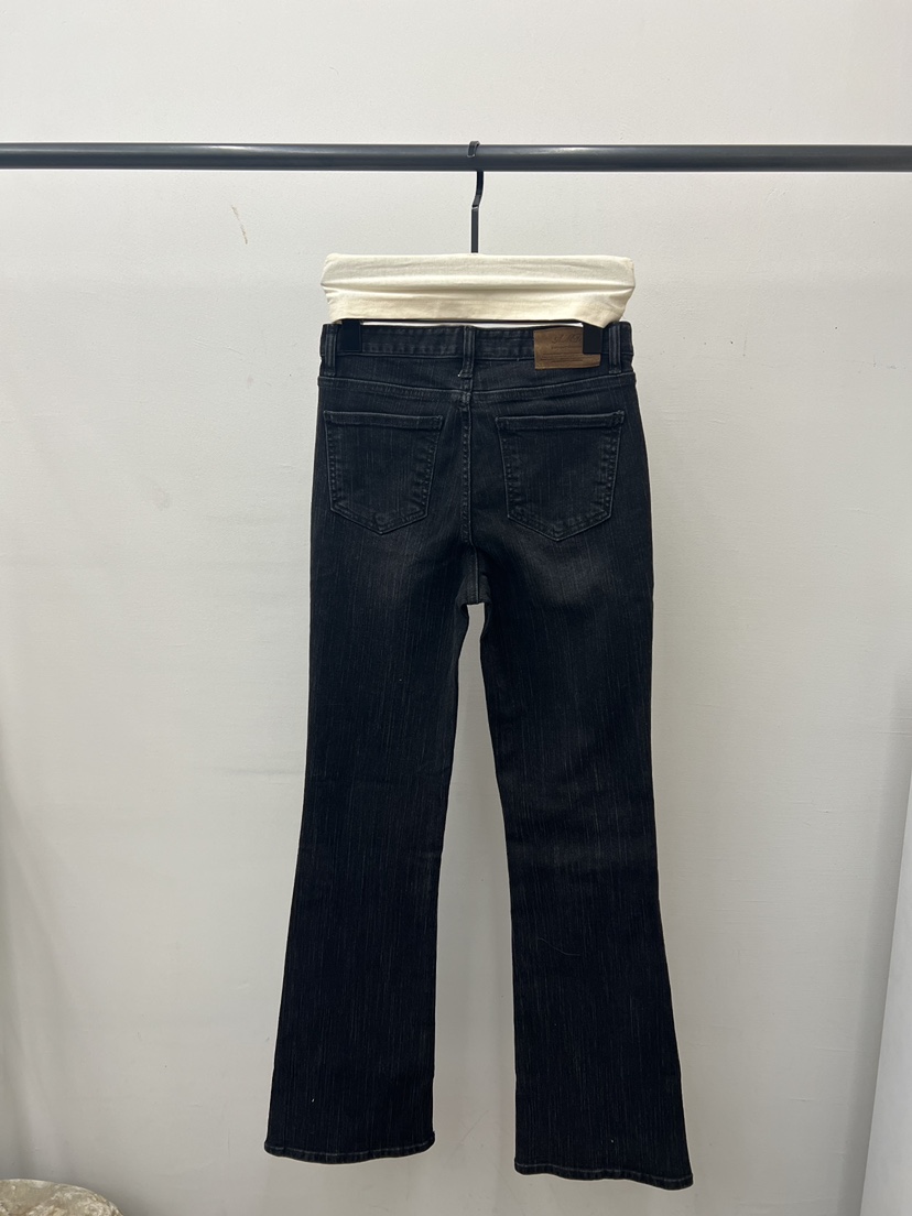 UNANSWERED-MYSTERY/FIFO韓國代購女裝新款職業牛仔褲喇叭UNANSWERED-MYSTERY/FIFO牛仔褲