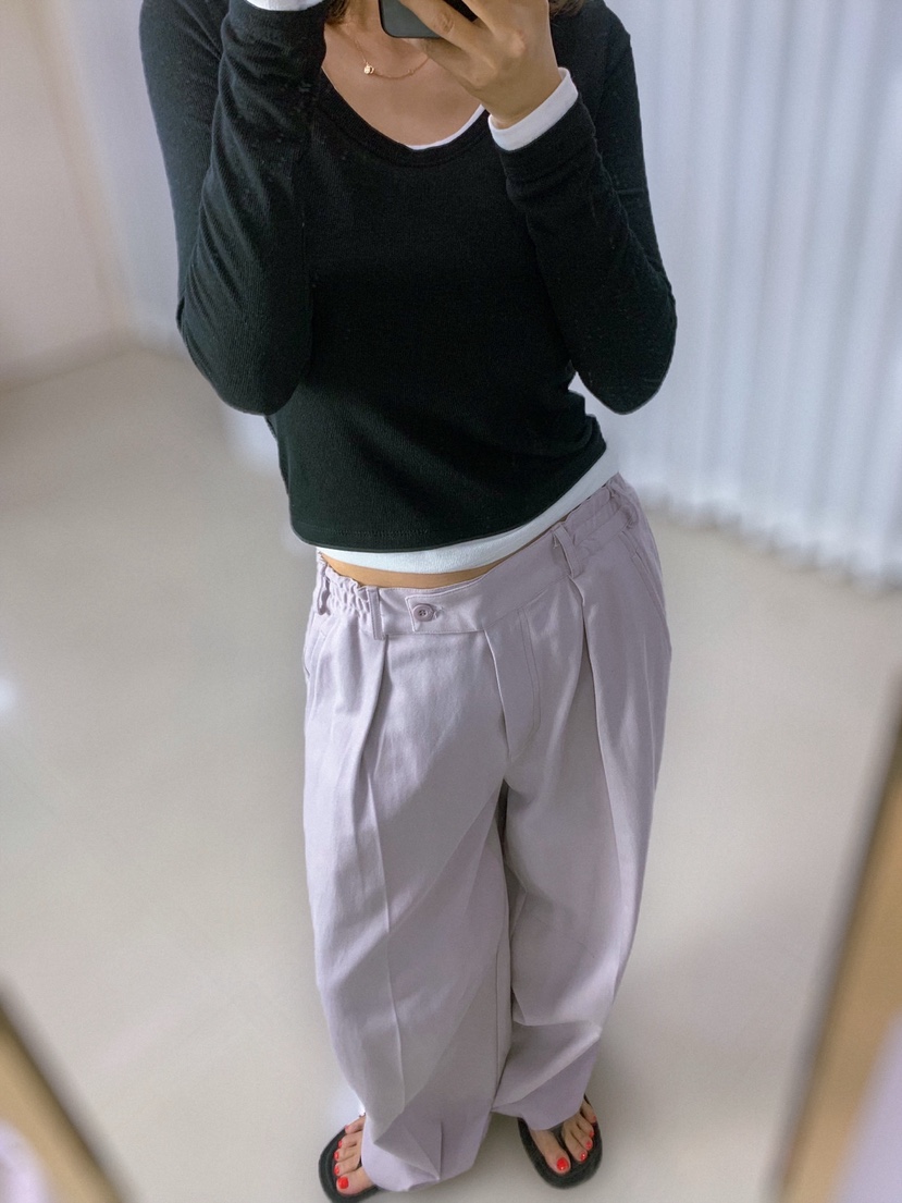 PARIS MATCH韓國代購女士新款休閑職業26春夏熱賣休閑褲PARIS MATCH休閑褲圖色1