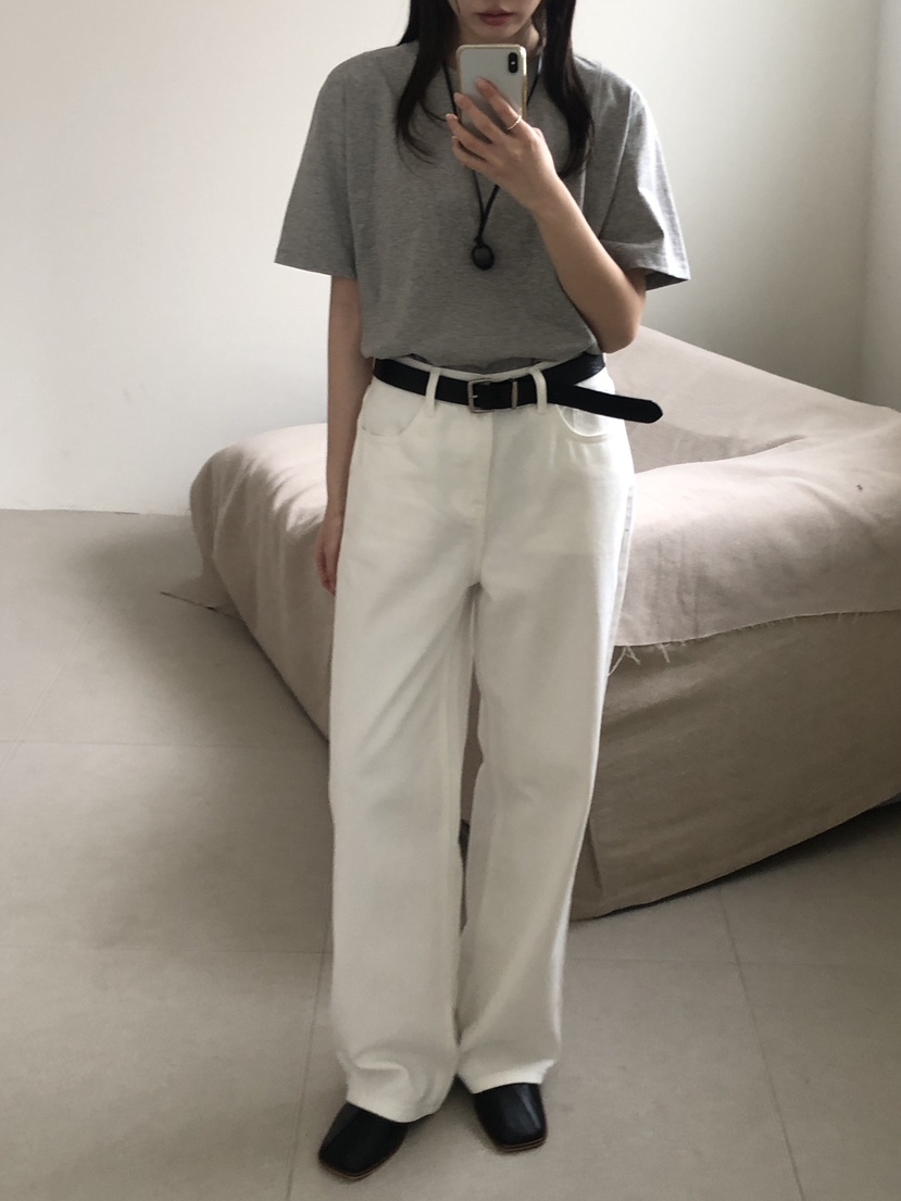 LOGON韓國直郵女士新款人氣真品推薦時尚26春夏職業T恤鏤空LOGONT恤