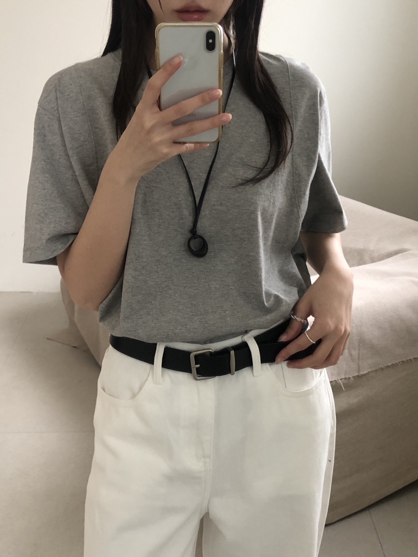 LOGON韓國直郵女士新款人氣真品推薦時尚26春夏職業T恤鏤空LOGONT恤