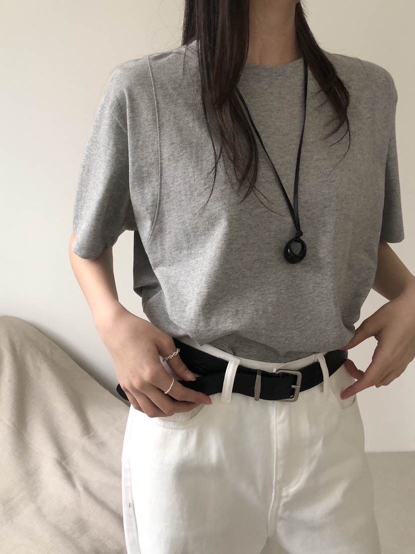 LOGON韓國直郵女士新款人氣真品推薦時尚26春夏職業T恤鏤空LOGONT恤