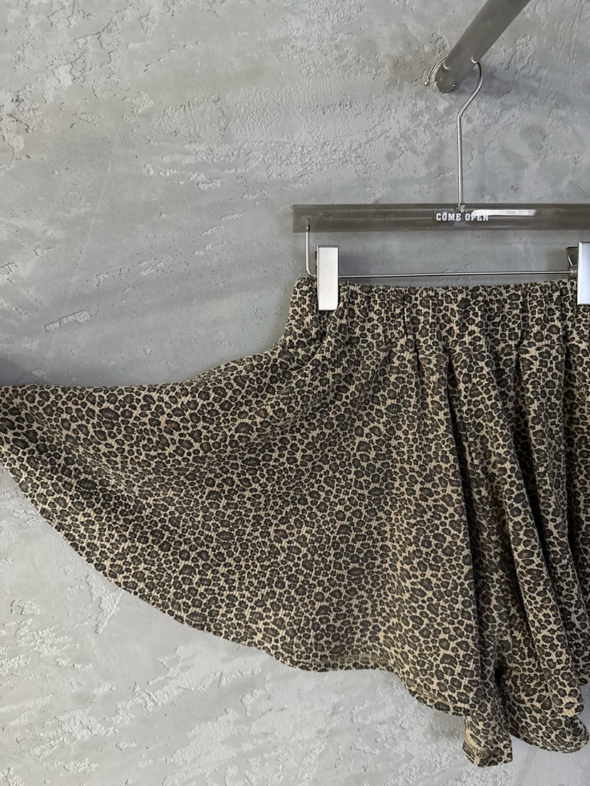 COME OPEN/HAPER韓國直郵女裝新品職業休閑短褲華夫格豹紋COME OPEN/HAPER短褲