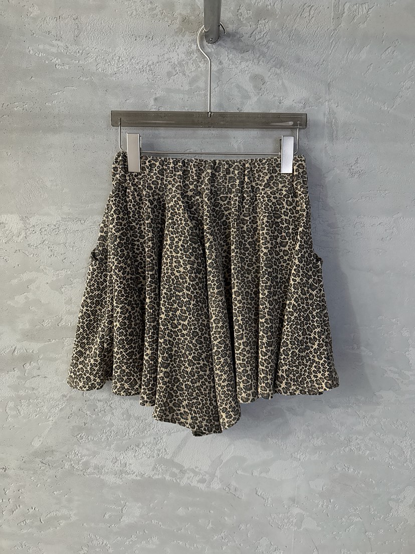 COME OPEN/HAPER韓國直郵女裝新品職業休閑短褲華夫格豹紋COME OPEN/HAPER短褲