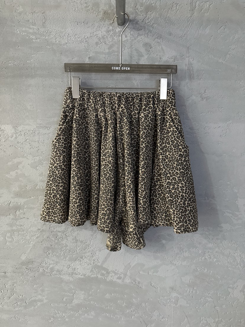 COME OPEN/HAPER韓國直郵女裝新品職業休閑短褲華夫格豹紋COME OPEN/HAPER短褲圖色1