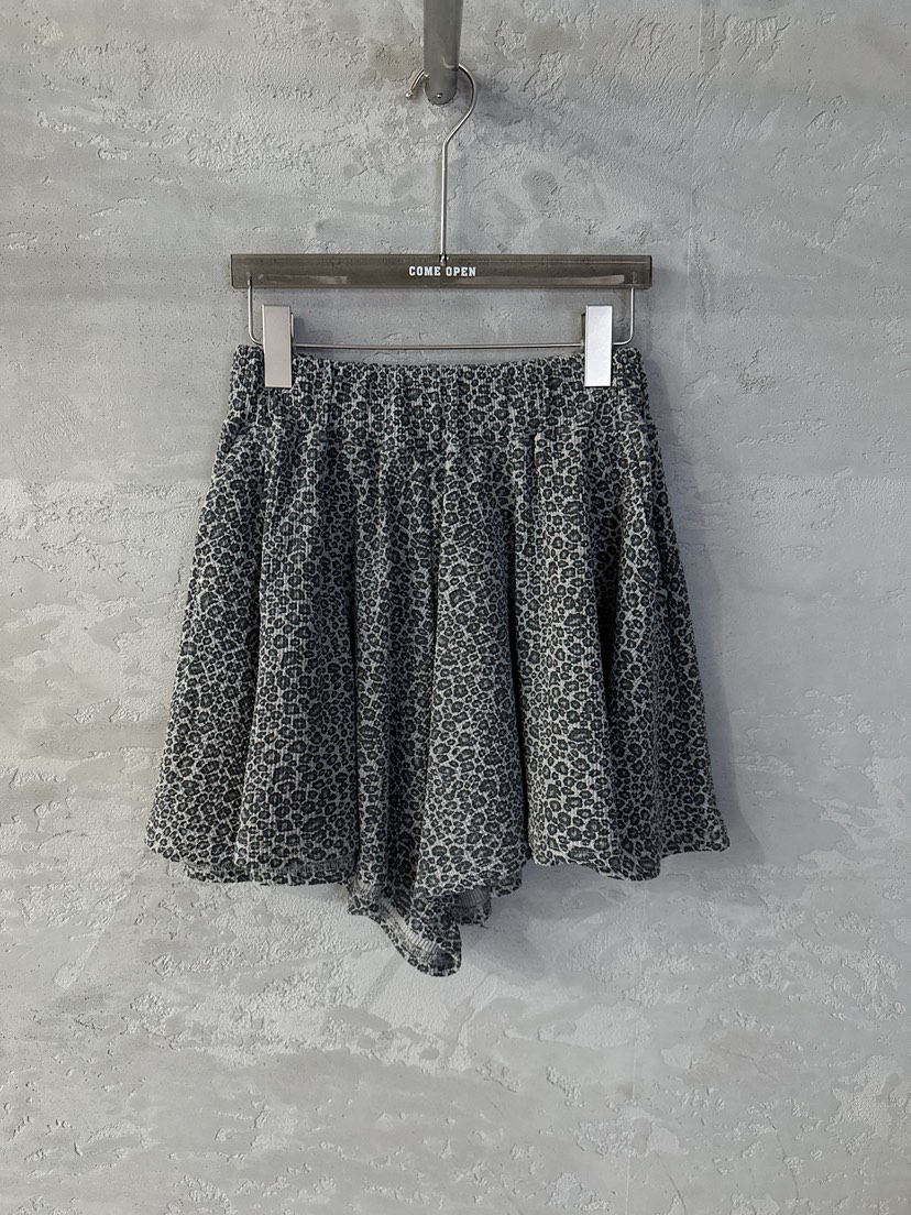 COME OPEN/HAPER韓國直郵女裝新品職業休閑短褲華夫格豹紋COME OPEN/HAPER短褲圖色2