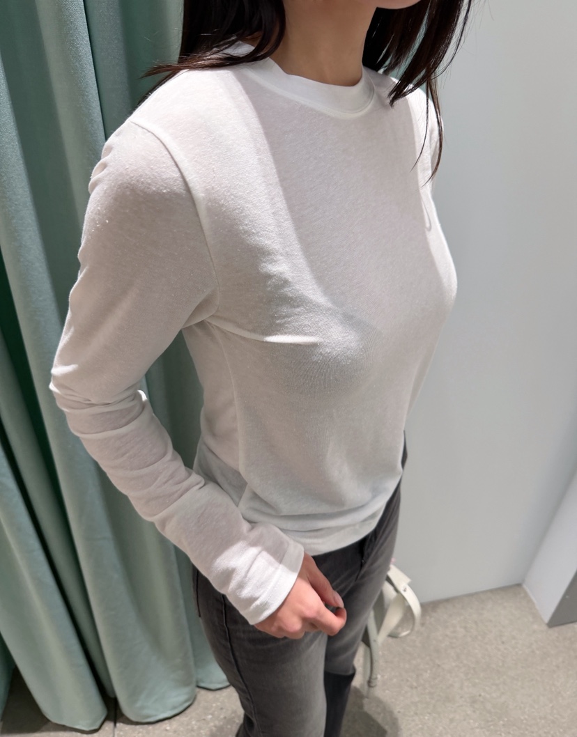 LAVIEU韓國東大門代購女士新款26春夏熱賣休閑長袖T恤亞麻LAVIEU長袖T恤