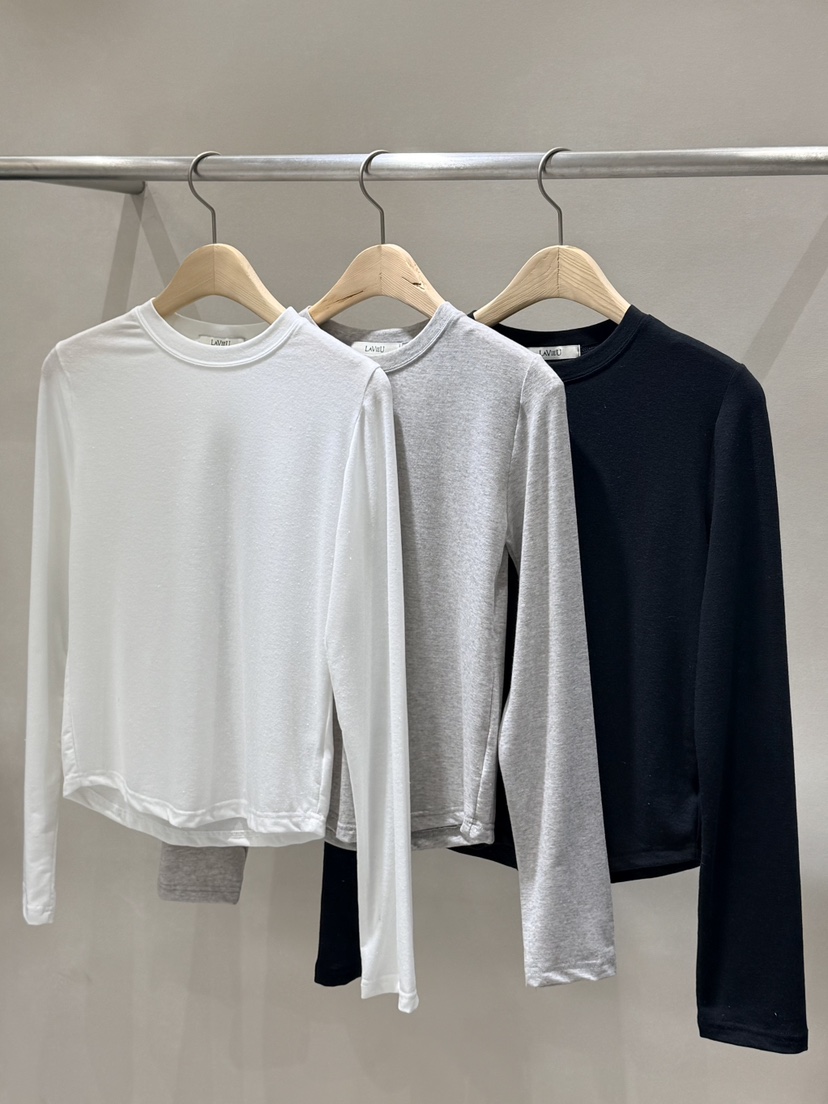 LAVIEU韓國東大門代購女士新款26春夏熱賣休閑長袖T恤亞麻LAVIEU長袖T恤