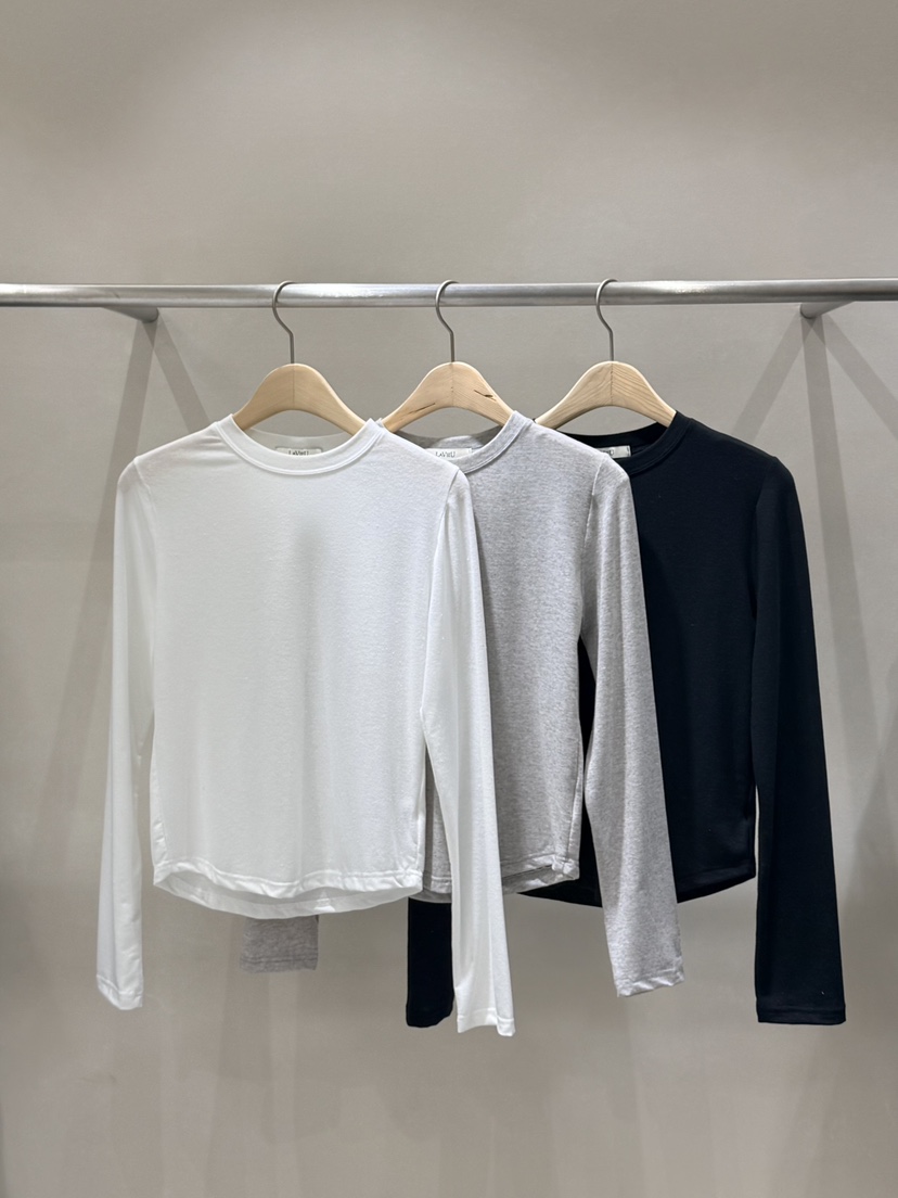 LAVIEU韓國東大門代購女士新款26春夏熱賣休閑長袖T恤亞麻LAVIEU長袖T恤