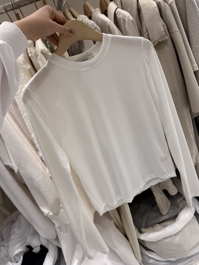 LAVIEU韓國東大門代購女士新款26春夏熱賣休閑長袖T恤亞麻LAVIEU長袖T恤圖色3