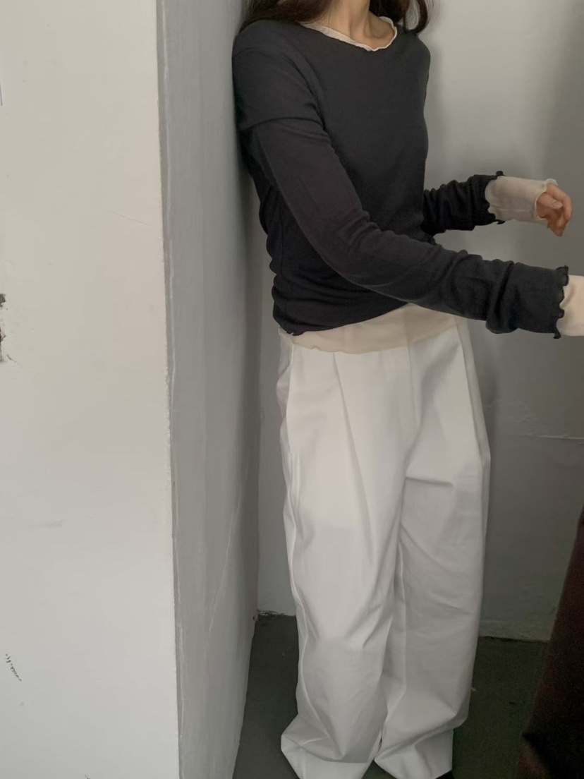 NOTHING東大門代購女裝新款休閑時尚真品熱賣職業長袖T恤NOTHING長袖T恤