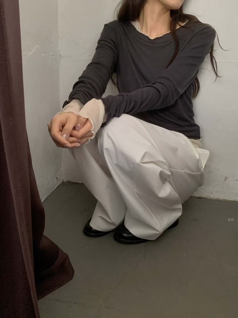 NOTHING東大門代購女裝新款休閑時尚真品熱賣職業長袖T恤NOTHING長袖T恤