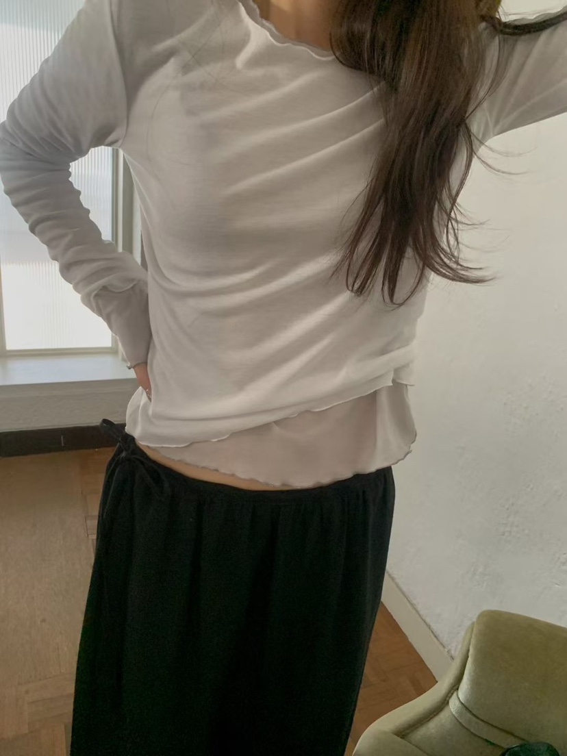 NOTHING東大門代購女裝新款休閑時尚真品熱賣職業長袖T恤NOTHING長袖T恤