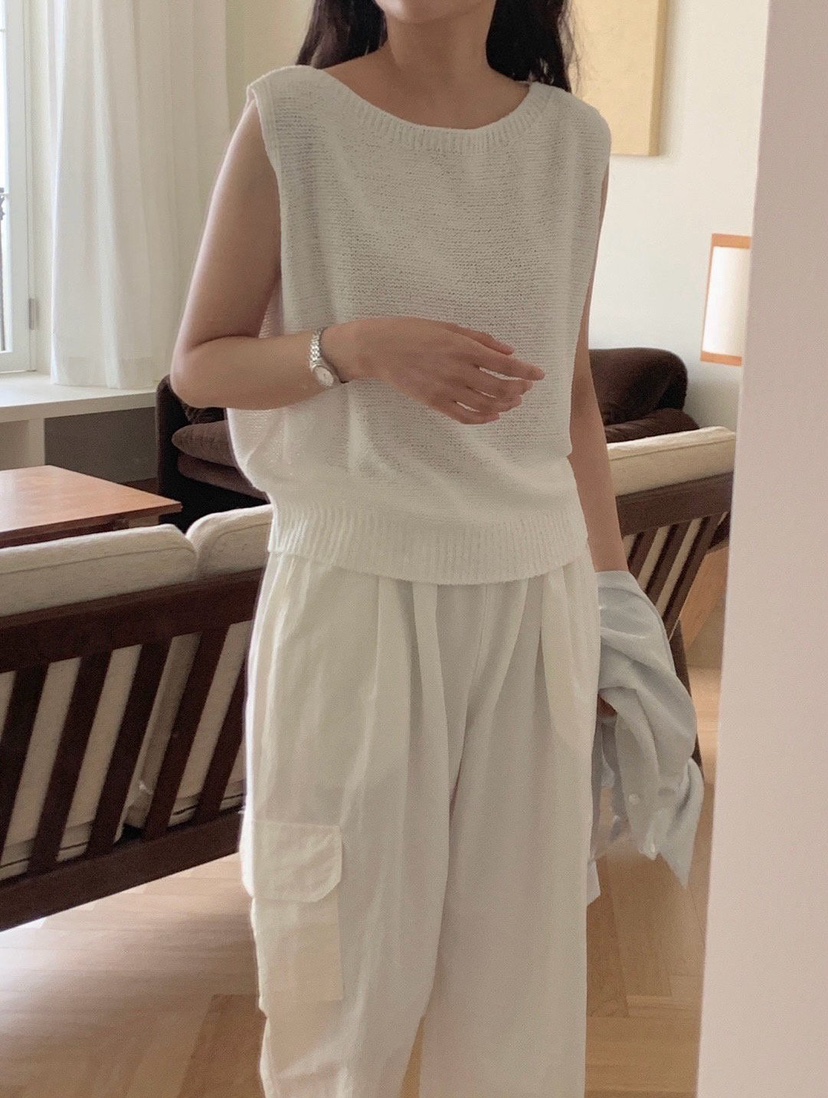 NOTHING韓國東大門代購女裝新款時尚熱賣推薦休閑吊帶背心棉NOTHING吊帶/背心