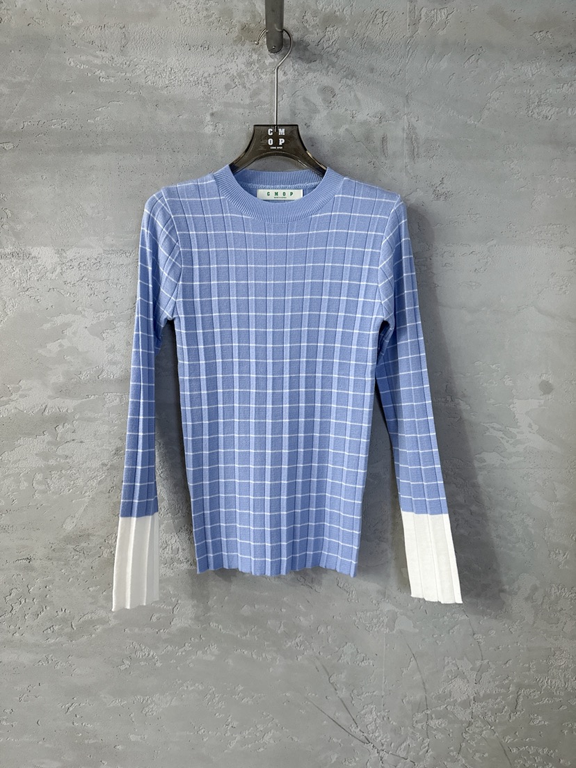 COME OPEN/HAPER韓國直郵女士新款時尚熱賣針織衫褶皺條紋COME OPEN/HAPER針織衫圖色3