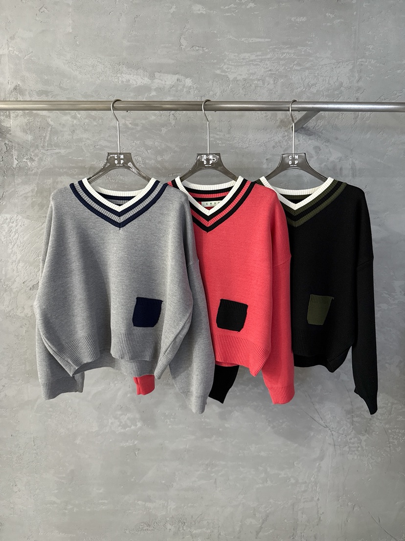 COME OPEN/HAPER韓國直郵女裝新款時尚推薦人氣針織衫V領COME OPEN/HAPER針織衫