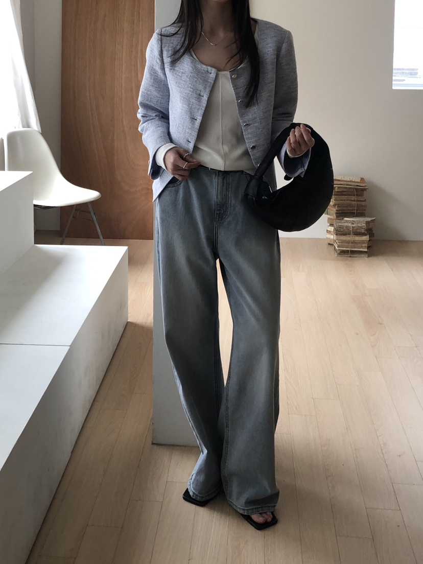 LOGON韓國直郵女士新款人氣時尚職業熱賣推薦休閑夾克粗花呢LOGON夾克