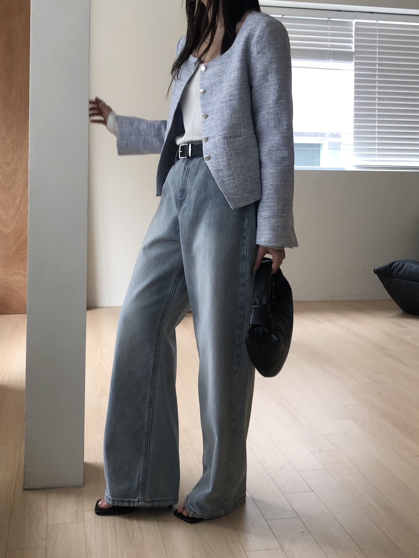 LOGON韓國直郵女士新款人氣時尚職業熱賣推薦休閑夾克粗花呢LOGON夾克