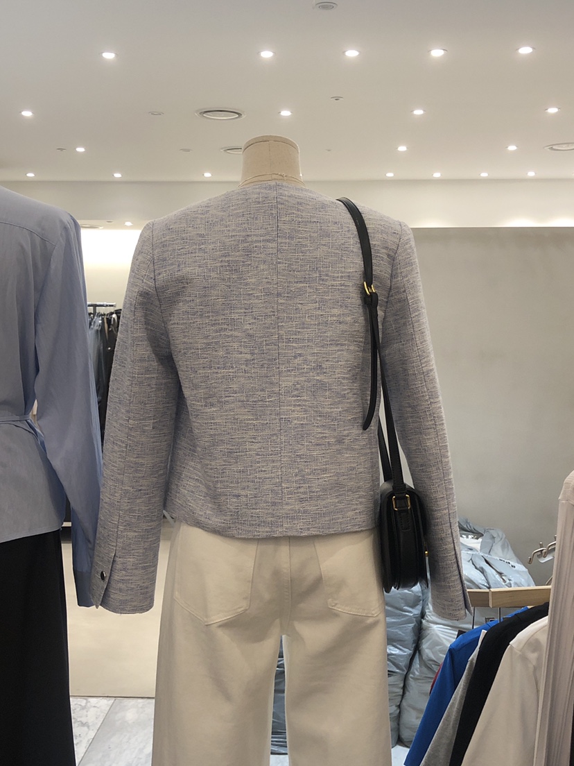 LOGON韓國直郵女士新款人氣時尚職業熱賣推薦休閑夾克粗花呢LOGON夾克