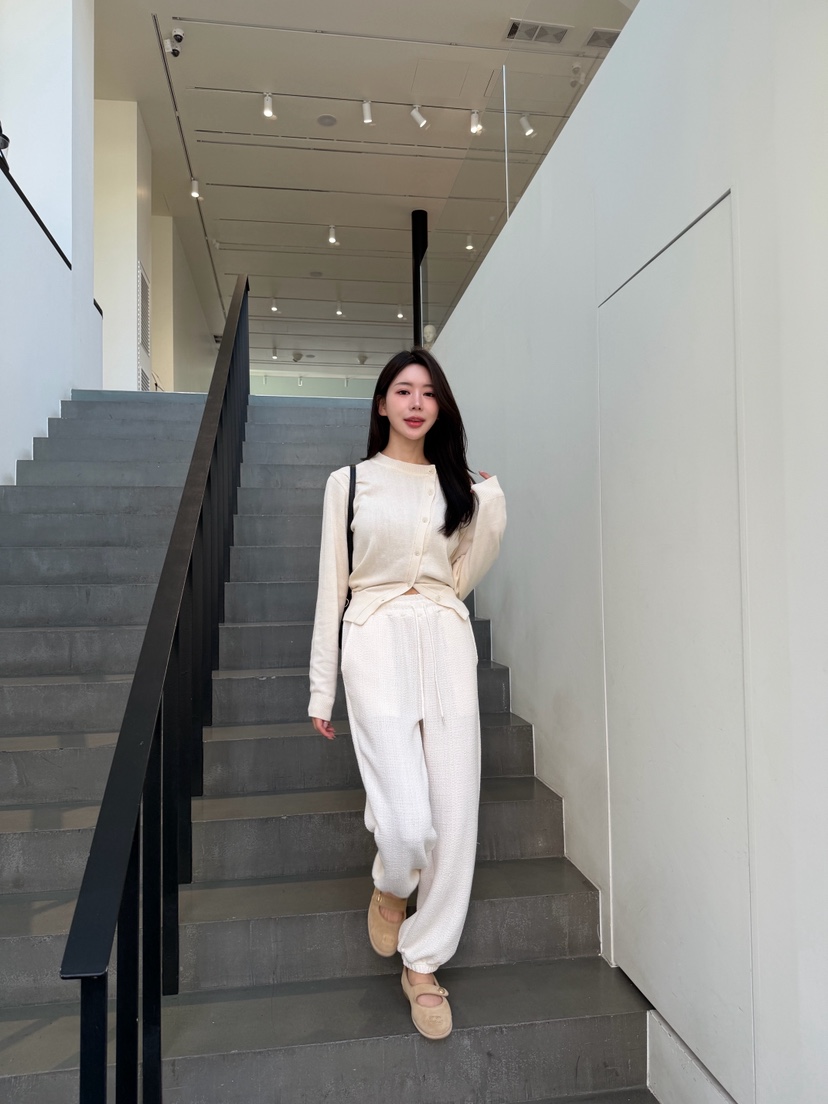 LAVIEU韓國代購女裝新品人氣職業熱賣休閑推薦休閑褲粗花呢LAVIEU休閑褲