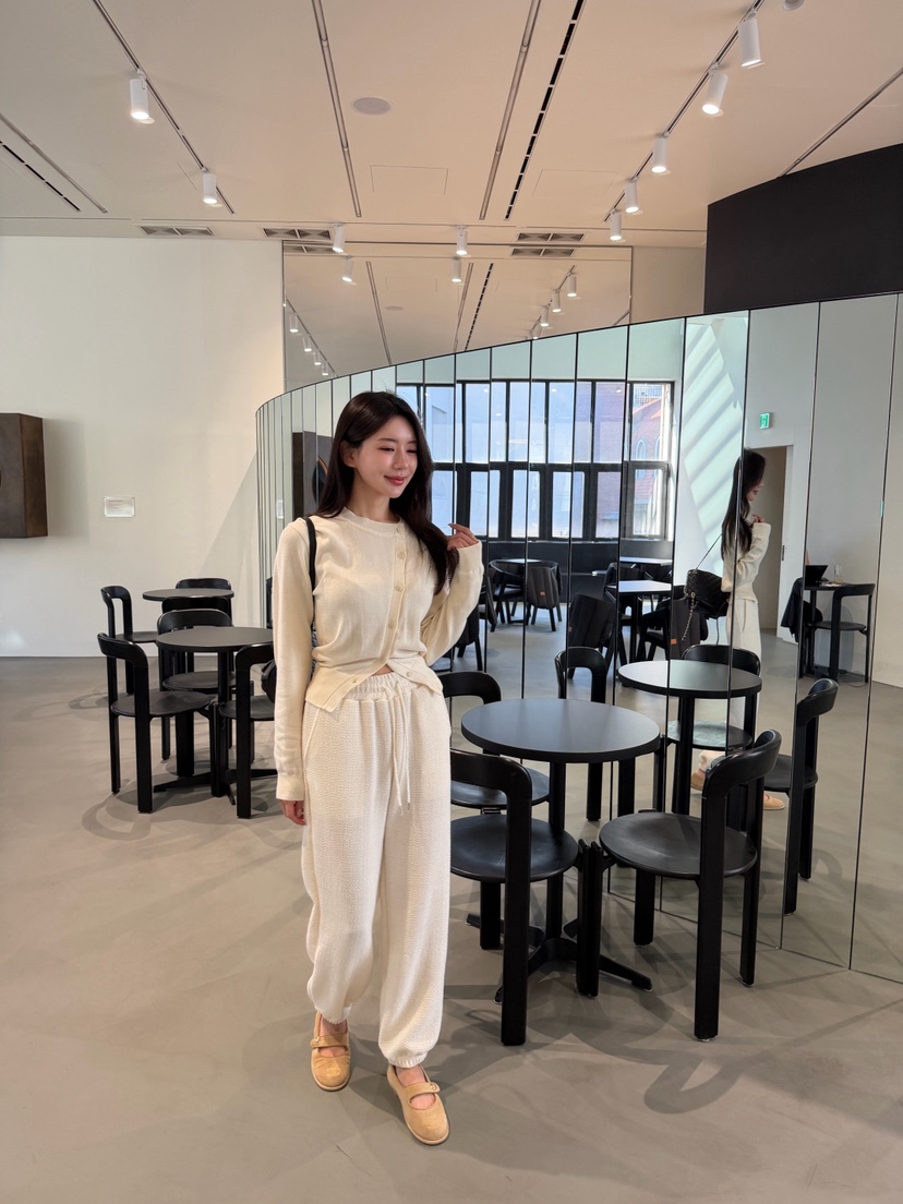 LAVIEU韓國代購女裝新品人氣職業熱賣休閑推薦休閑褲粗花呢LAVIEU休閑褲