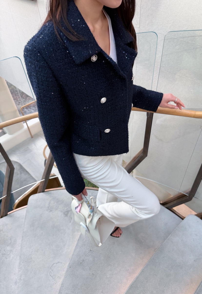 LAVIEU韓國東大門代購女裝新品人氣熱賣推薦時尚夾克粗花呢LAVIEU夾克