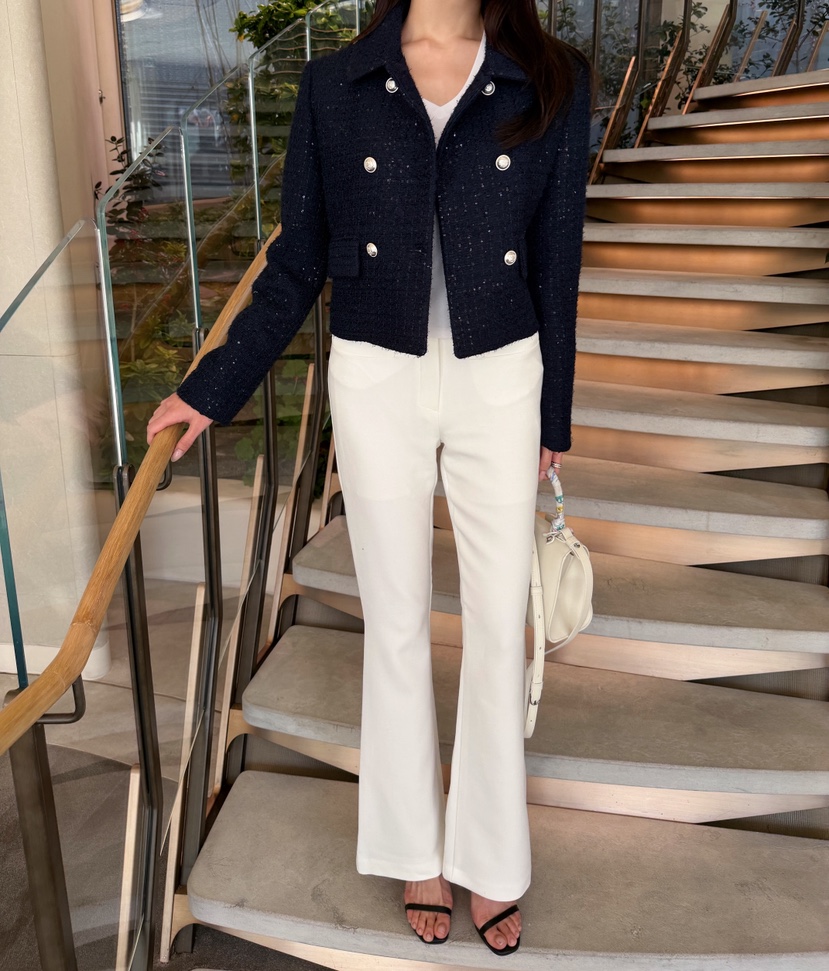 LAVIEU韓國東大門代購女裝新品人氣熱賣推薦時尚夾克粗花呢LAVIEU夾克