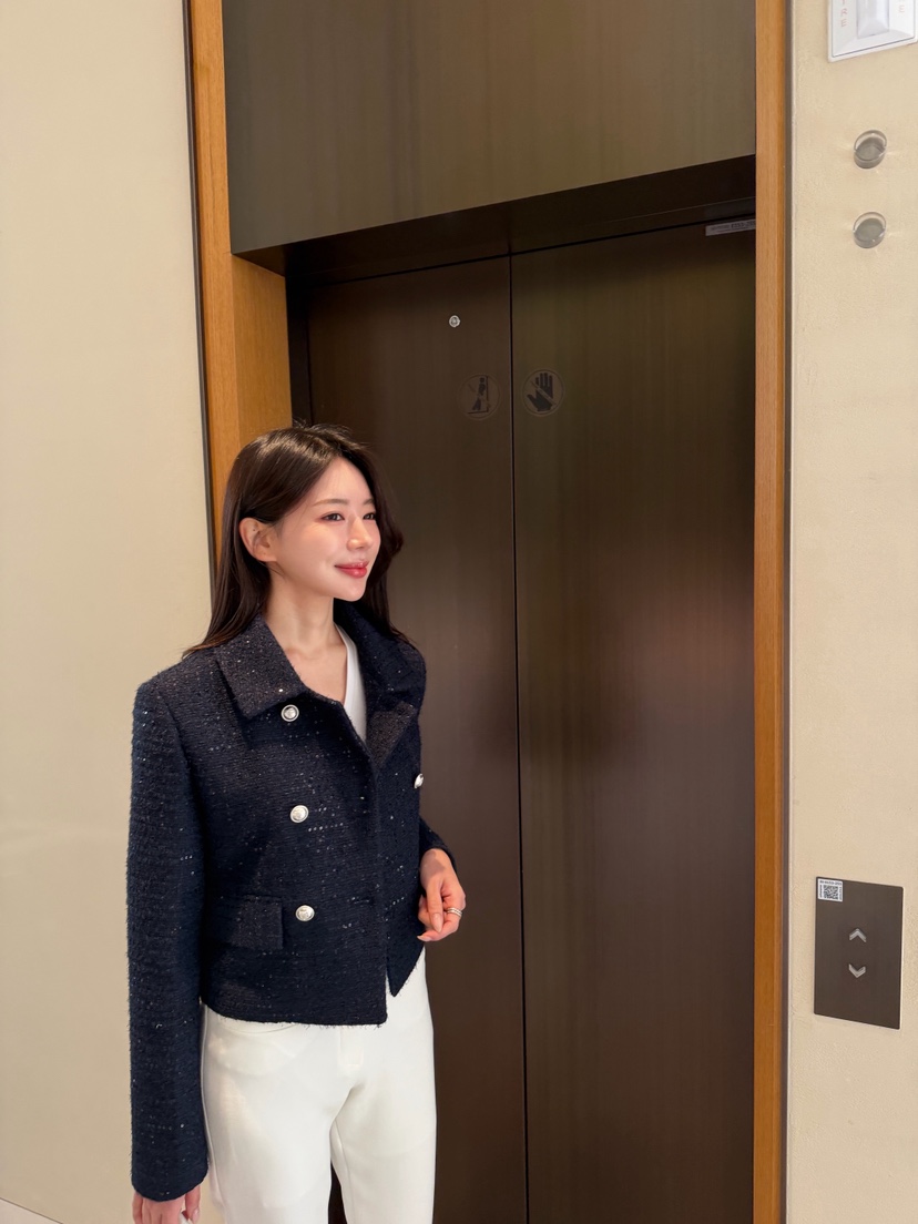 LAVIEU韓國東大門代購女裝新品人氣熱賣推薦時尚夾克粗花呢LAVIEU夾克