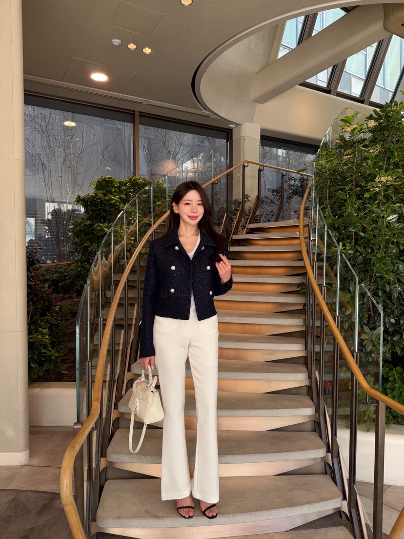 LAVIEU韓國東大門代購女裝新品人氣熱賣推薦時尚夾克粗花呢LAVIEU夾克