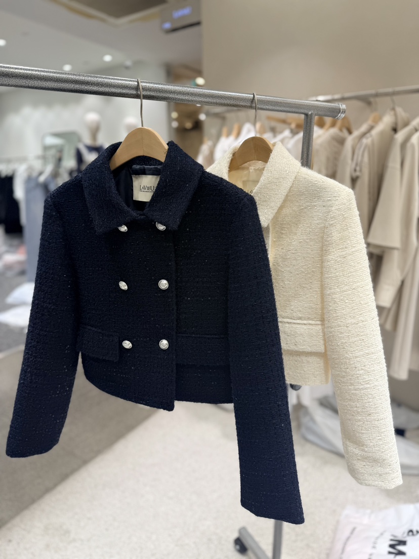 LAVIEU韓國東大門代購女裝新品人氣熱賣推薦時尚夾克粗花呢LAVIEU夾克