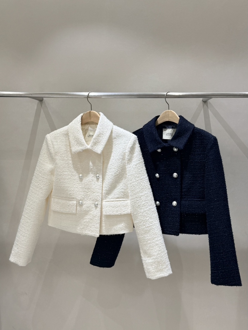 LAVIEU韓國東大門代購女裝新品人氣熱賣推薦時尚夾克粗花呢LAVIEU夾克