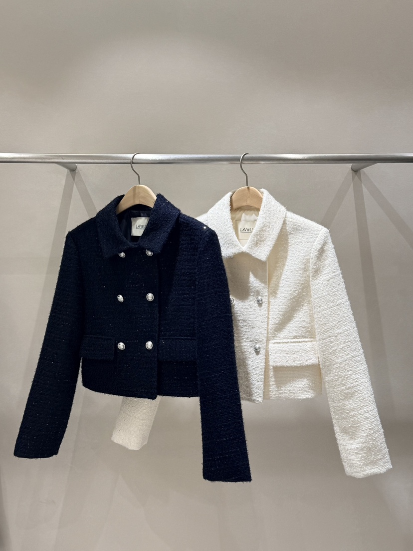 LAVIEU韓國東大門代購女裝新品人氣熱賣推薦時尚夾克粗花呢LAVIEU夾克