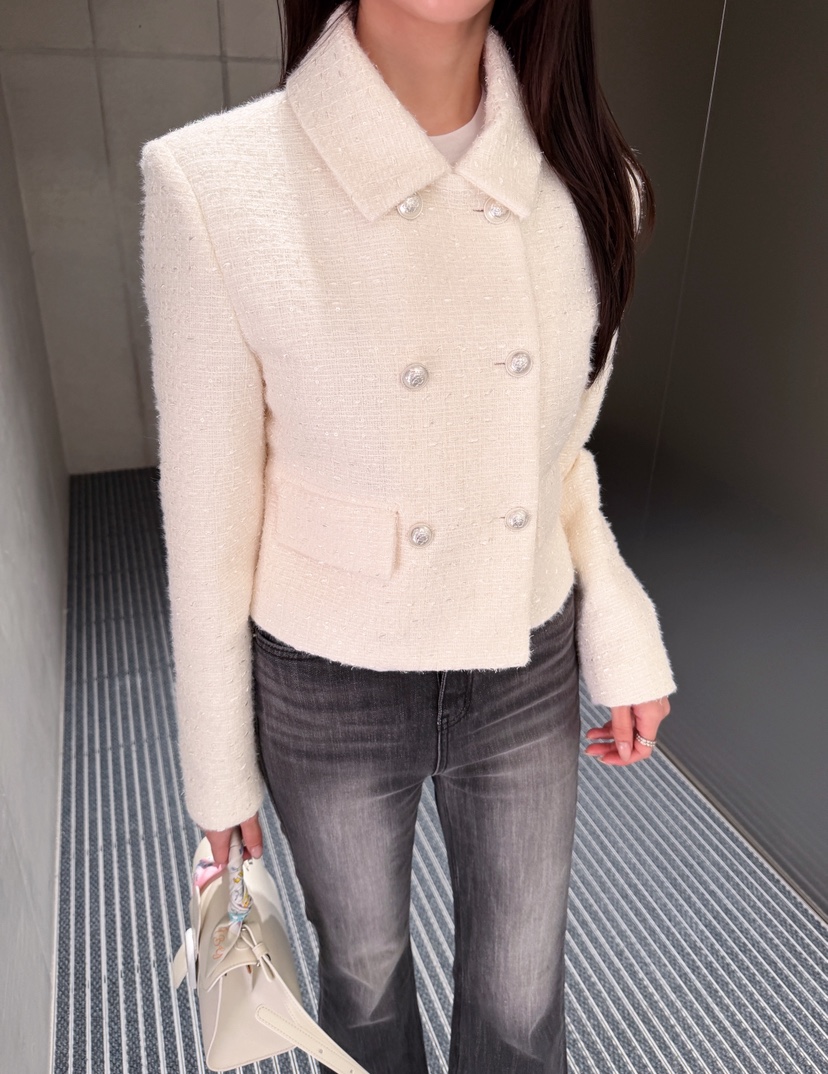 LAVIEU韓國東大門代購女裝新品人氣熱賣推薦時尚夾克粗花呢LAVIEU夾克圖色1