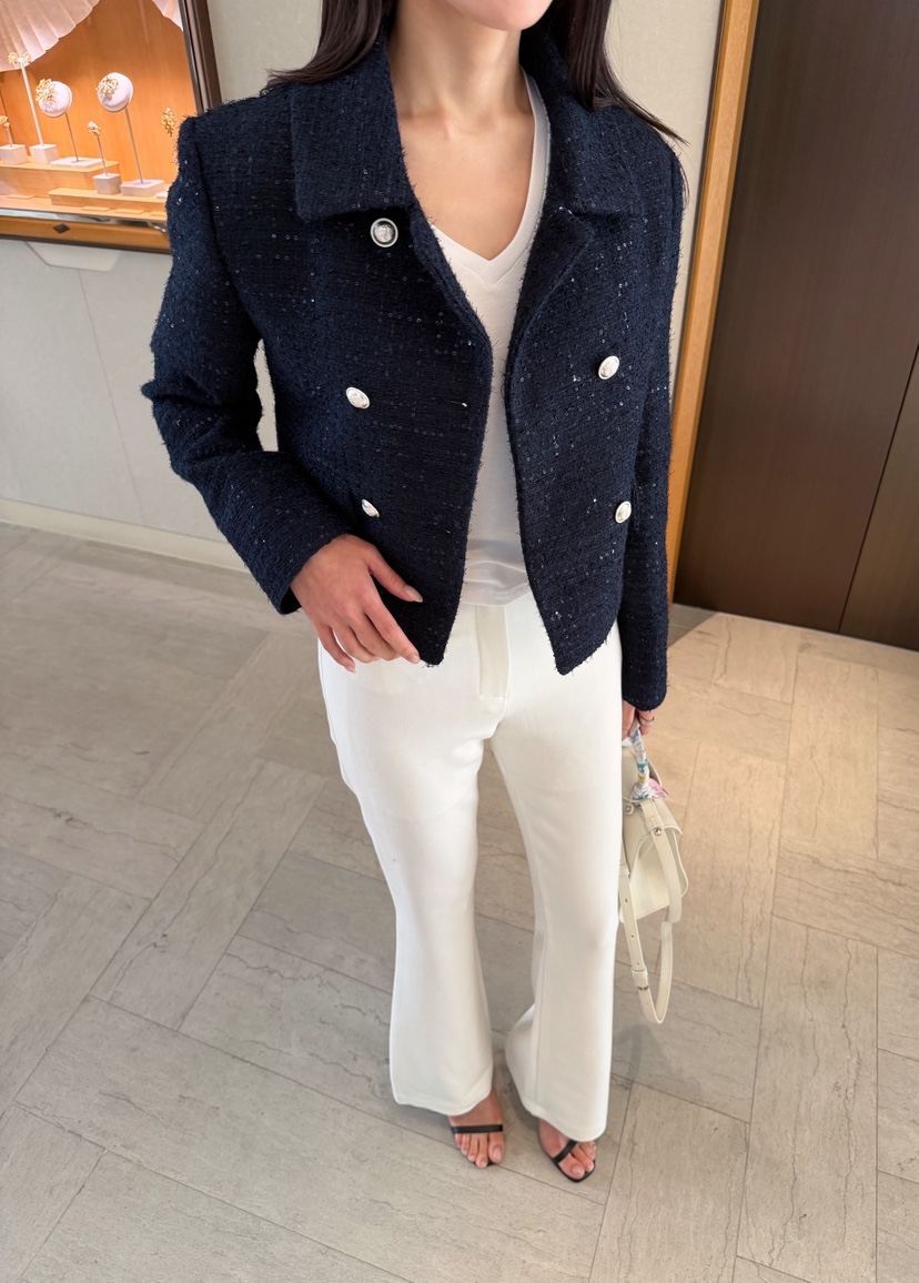 LAVIEU韓國東大門代購女裝新品人氣熱賣推薦時尚夾克粗花呢LAVIEU夾克圖色2