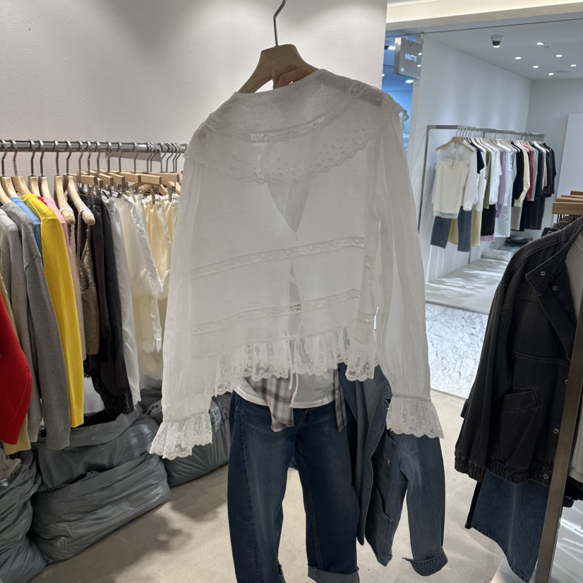 ACKER韓國直郵女士新款推薦休閑職業時尚人氣真品襯衫蕾絲衫ACKER襯衫/蕾絲衫