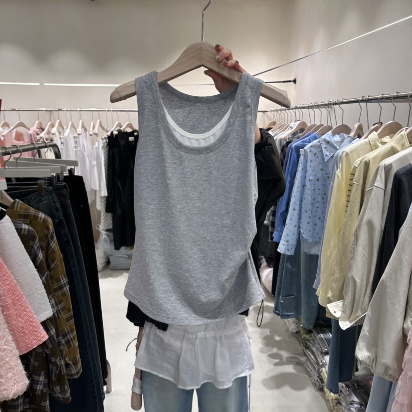 Color B韓國代購女裝新款職業休閑推薦熱賣人氣吊帶背心Color B吊帶/背心圖色2