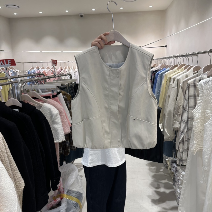 Color B韓國代購女裝新款休閑時尚人氣職業推薦熱賣馬甲Color B馬甲圖色1