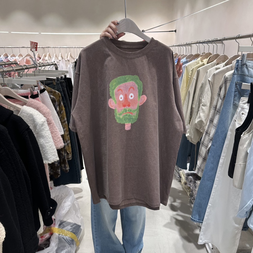 Color B韓國代購女士新品熱賣時尚推薦人氣26春夏休閑T恤Color BT恤圖色2