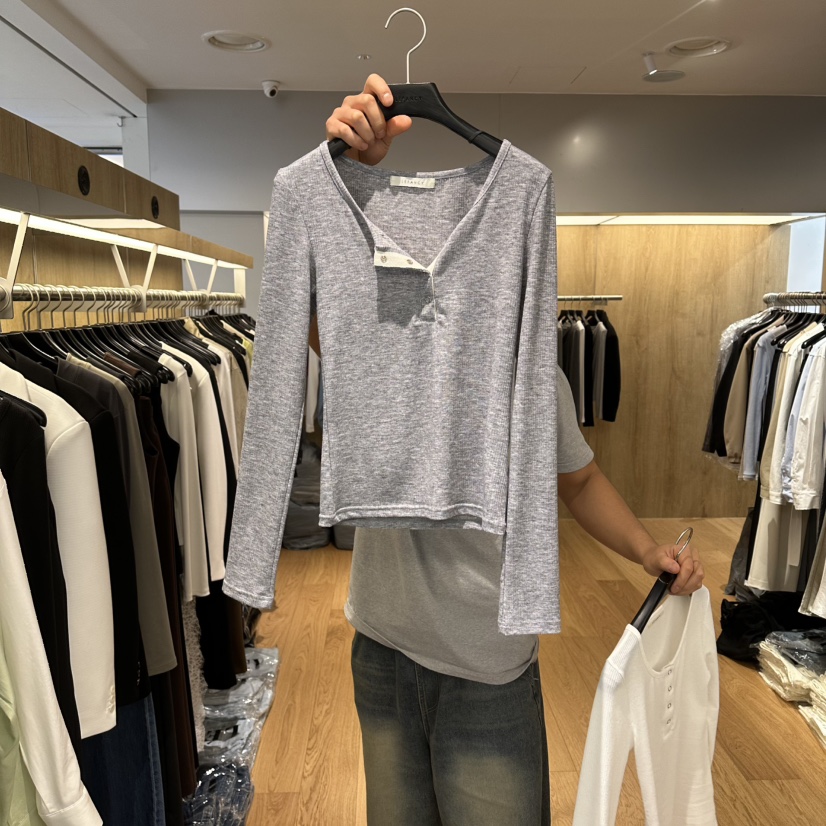 LEFANCY韓國代購女士新款推薦人氣時尚職業26春夏長袖T恤LEFANCY長袖T恤圖色2