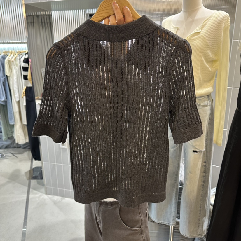 ALEGRE東大門代購女裝新款休閑人氣職業真品26春夏針織衫透明ALEGRE針織衫