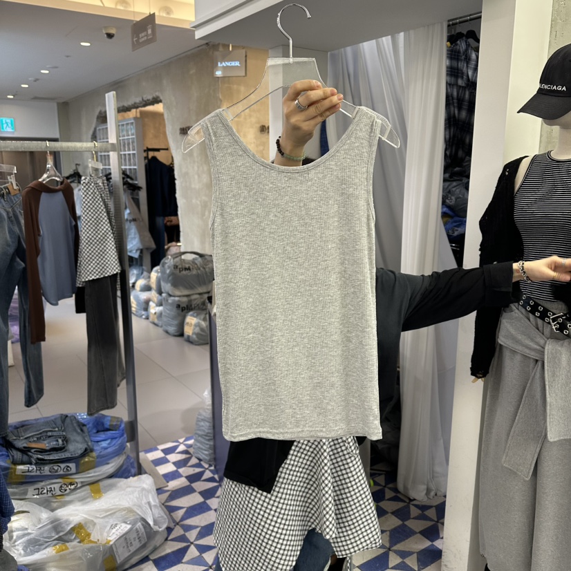 AMOUR韓國東大門代購女士新品時尚26春夏推薦休閑吊帶背心AMOUR吊帶/背心