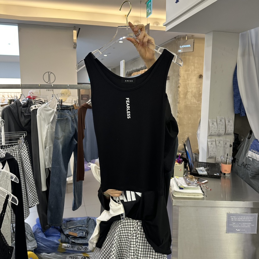 AMOUR韓國東大門代購女士新品時尚26春夏推薦休閑吊帶背心AMOUR吊帶/背心圖色3