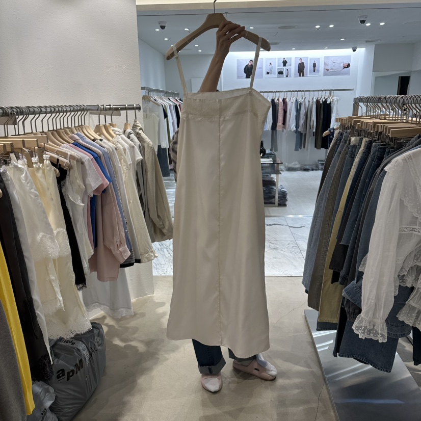 ACKER韓國直郵實拍女士新品熱賣時尚人氣26春夏連衣裙緞面ACKER連衣裙