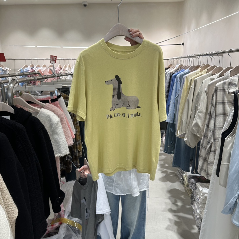 Color B韓國直郵女士新款人氣26春夏推薦休閑時尚職業T恤Color BT恤圖色1