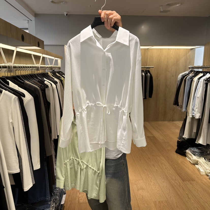 LEFANCY韓國直郵女裝新款休閑推薦職業襯衫蕾絲衫天絲纖維LEFANCY襯衫/蕾絲衫圖色1