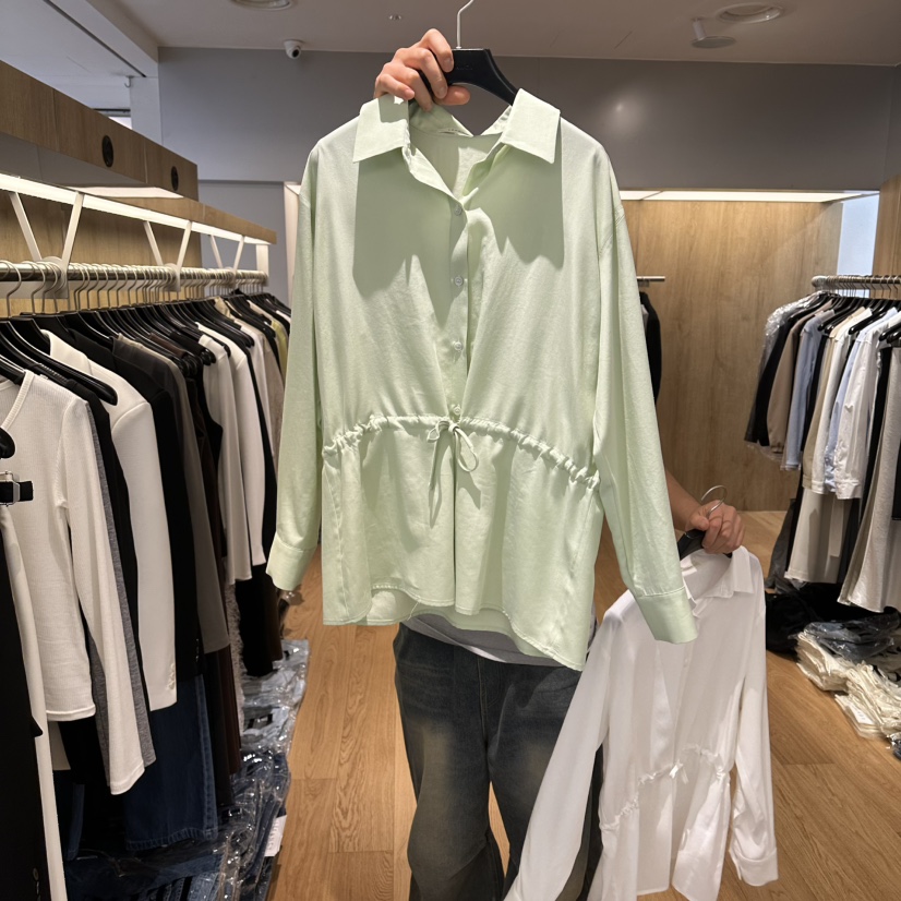 LEFANCY韓國直郵女裝新款休閑推薦職業襯衫蕾絲衫天絲纖維LEFANCY襯衫/蕾絲衫圖色2