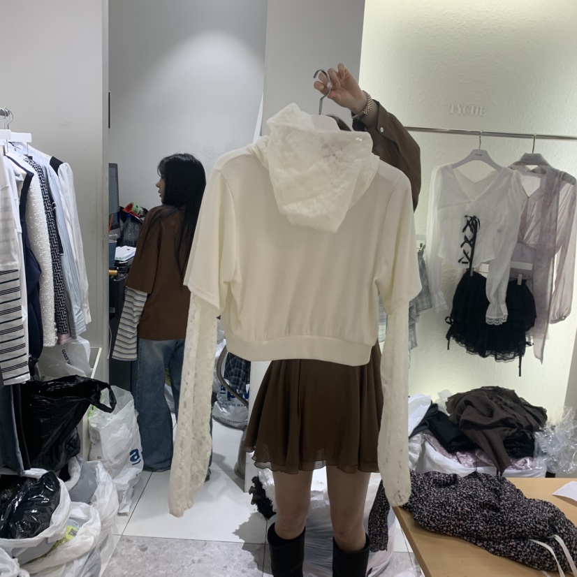 TYCHE韓國東大門代購女裝新品時尚熱賣職業26春夏衛衣假兩件TYCHE衛衣