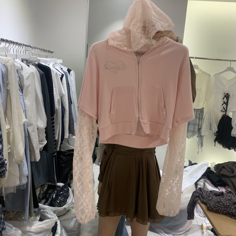 TYCHE韓國東大門代購女裝新品時尚熱賣職業26春夏衛衣假兩件TYCHE衛衣圖色2