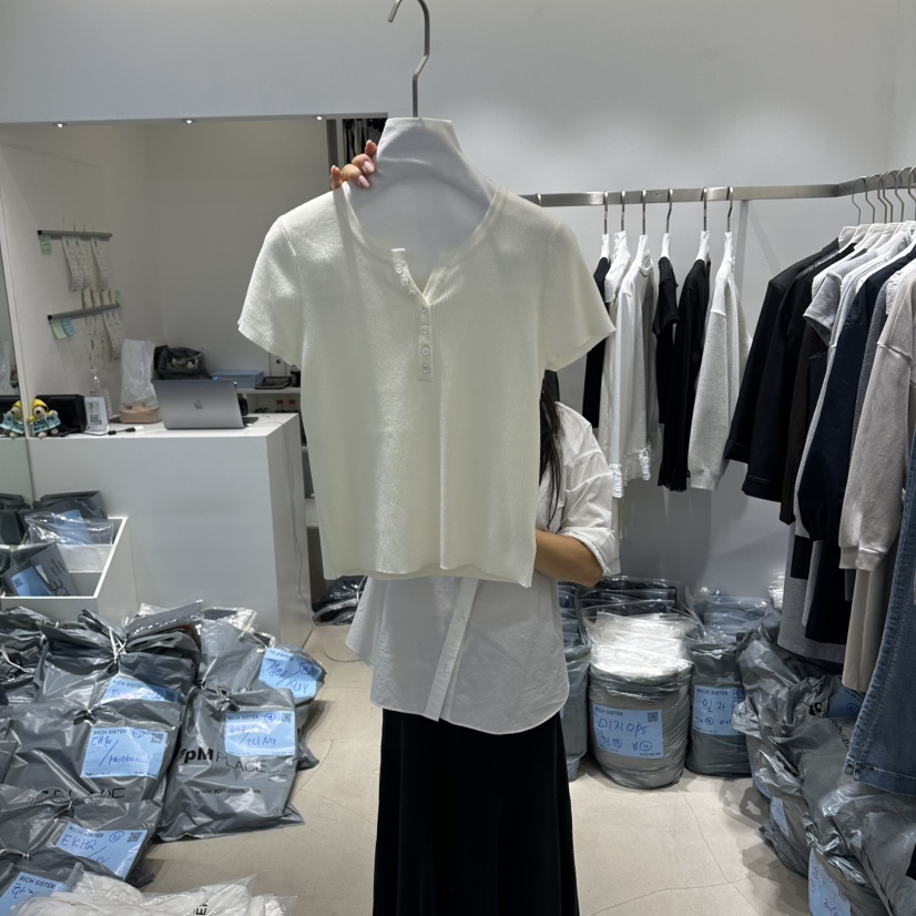 RICH SISTER韓國直郵女裝新款休閑職業時尚推薦針織衫羅紋RICH SISTER針織衫圖色1