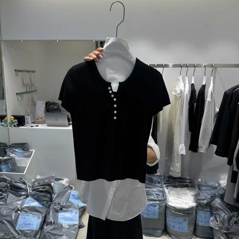 RICH SISTER韓國直郵女裝新款休閑職業時尚推薦針織衫羅紋RICH SISTER針織衫圖色3