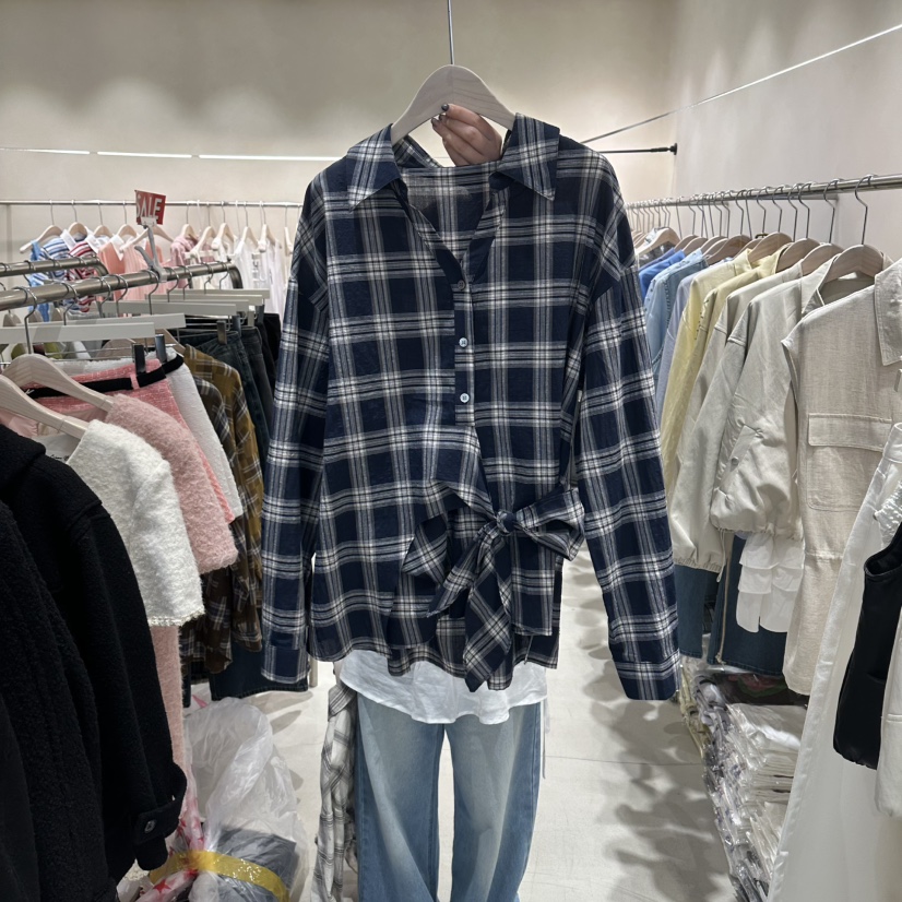 Color B韓國東大門代購女士新品推薦人氣時尚襯衫蕾絲衫Color B襯衫/蕾絲衫圖色1